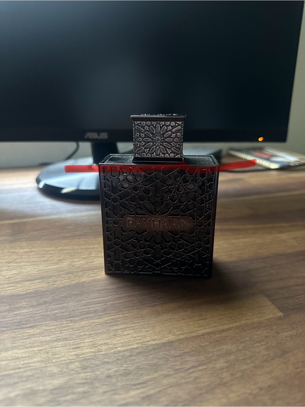 Rayhaan Dark Red & Black Eau de Parfum Bottle